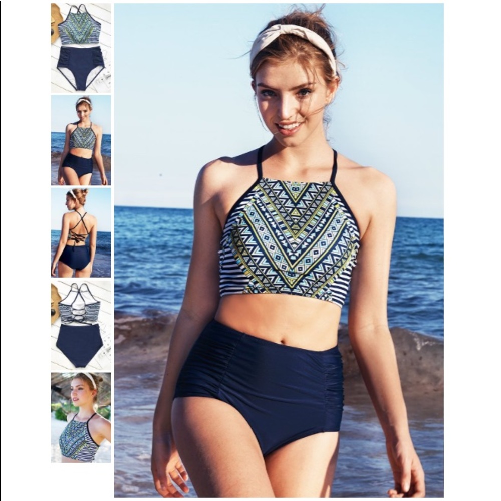 [cupshe] NWT Riddle Story Print Bikini Set Sz M